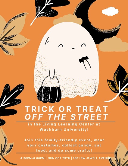 Trick or Treat Off the Street Flyer