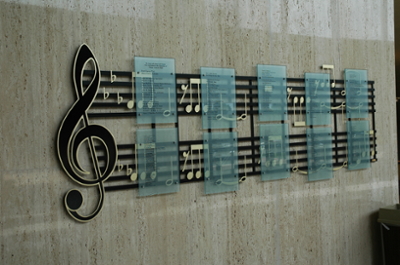 Musical Notes in White Concert Hall