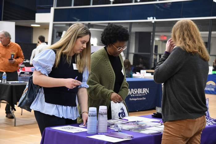 Washburn University students at the 2025 Washburn University Career & Internship Expo