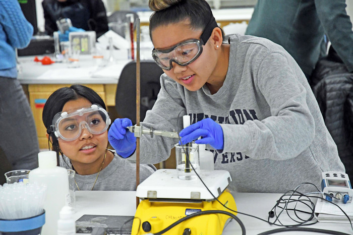 Washburn University Chemistry Students in a Lab