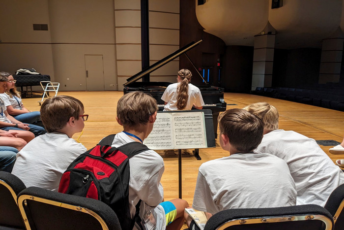 PianoFest Students in White Concert Hall