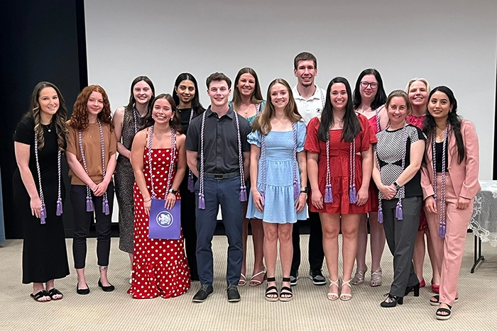 Washburn University’s Harmony J. Hines School of Nursing graduating seniors inducted into Eta Kappa Chapter-at-Large of Sigma Theta Tau International Honor Society of Nursing (Sigma). 