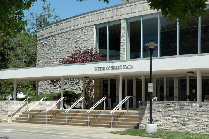 Front exterior of White Concert Hall